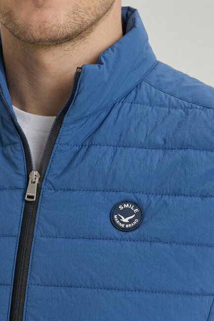 Navy Blue Puffer Vest - 3