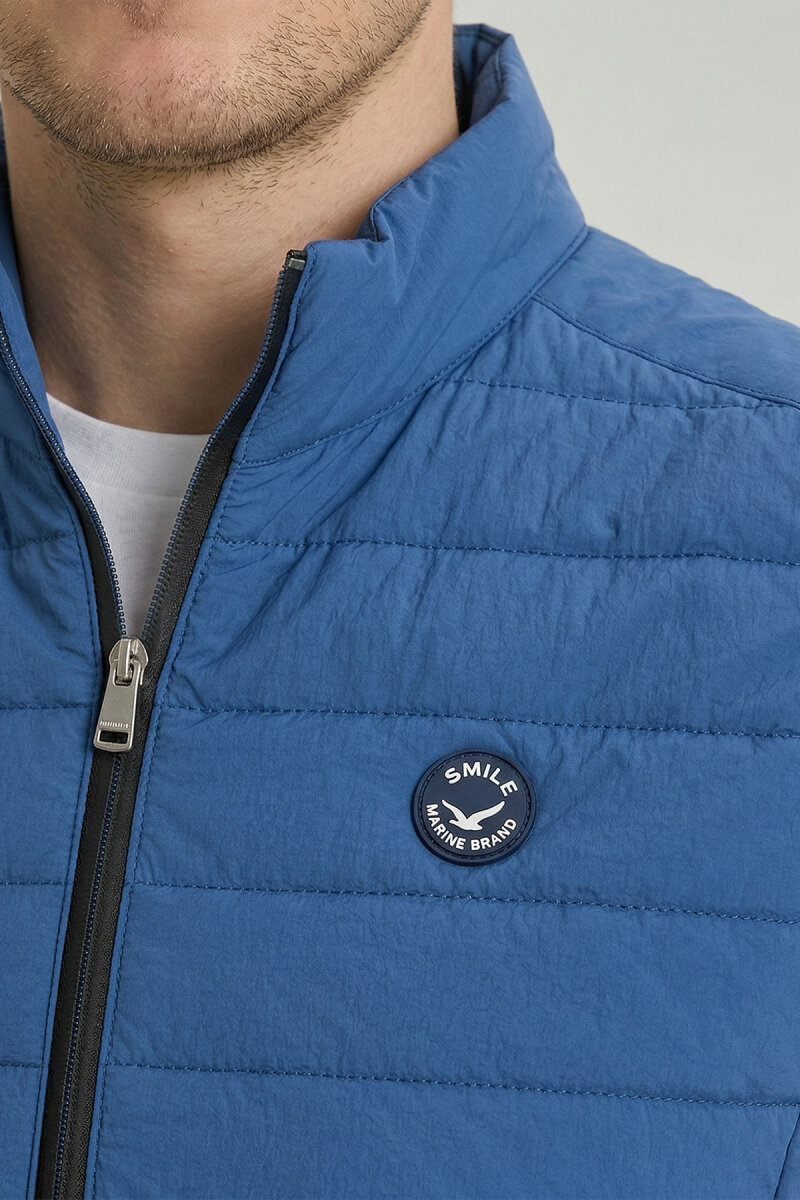 Navy Blue Puffer Vest - 3