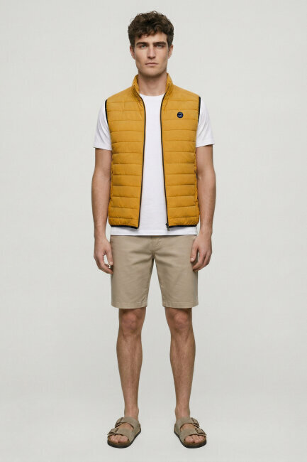 Mustard Puffy Vest - 5