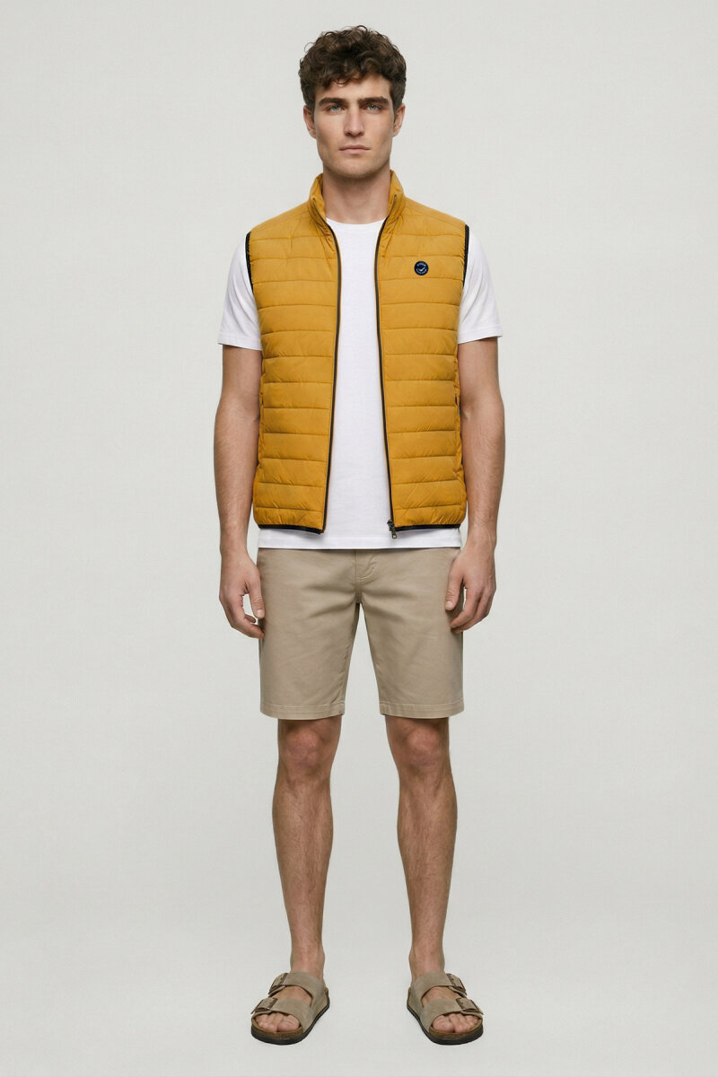 Mustard Puffy Vest - 5