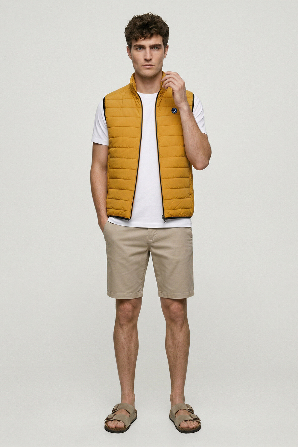 Mustard Puffy Vest - 2