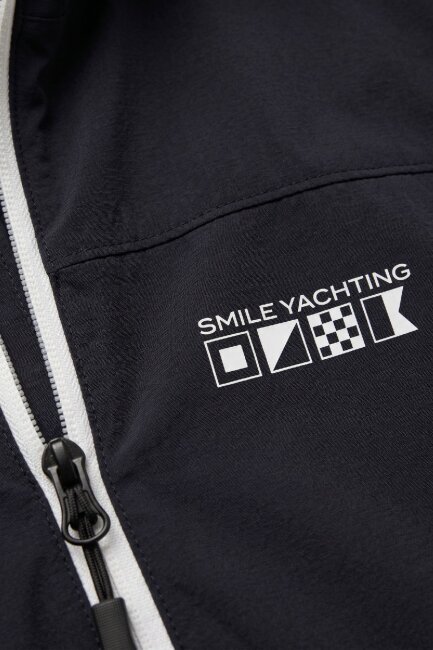 Lacivert Kapüşonlu Rüzgarlık Mont - 3