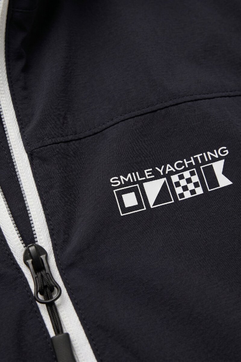 Lacivert Kapüşonlu Rüzgarlık Mont - 3