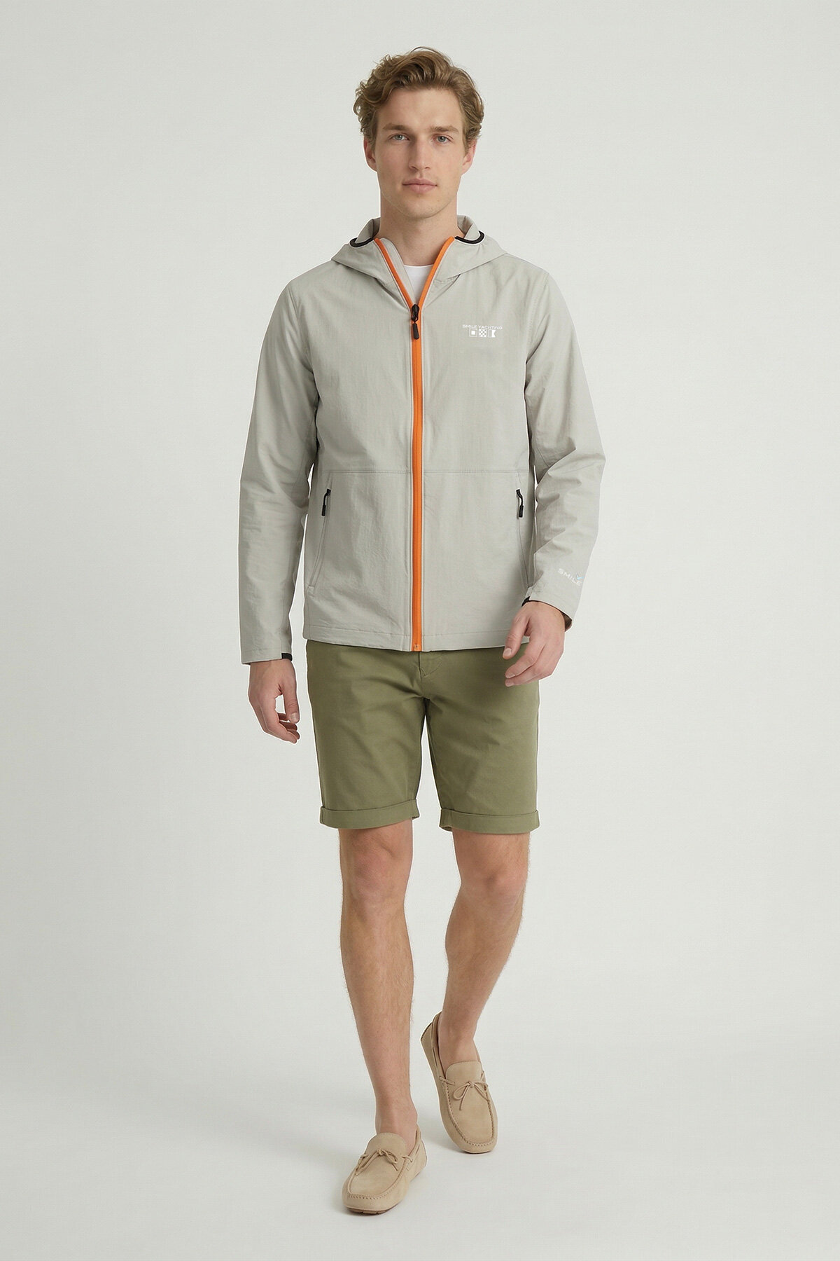 Taş Kapüşonlu Rüzgarlık Mont - 5