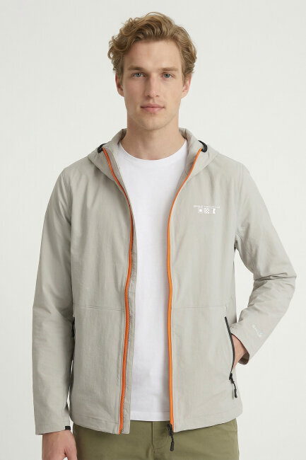 Taş Kapüşonlu Rüzgarlık Mont (1)