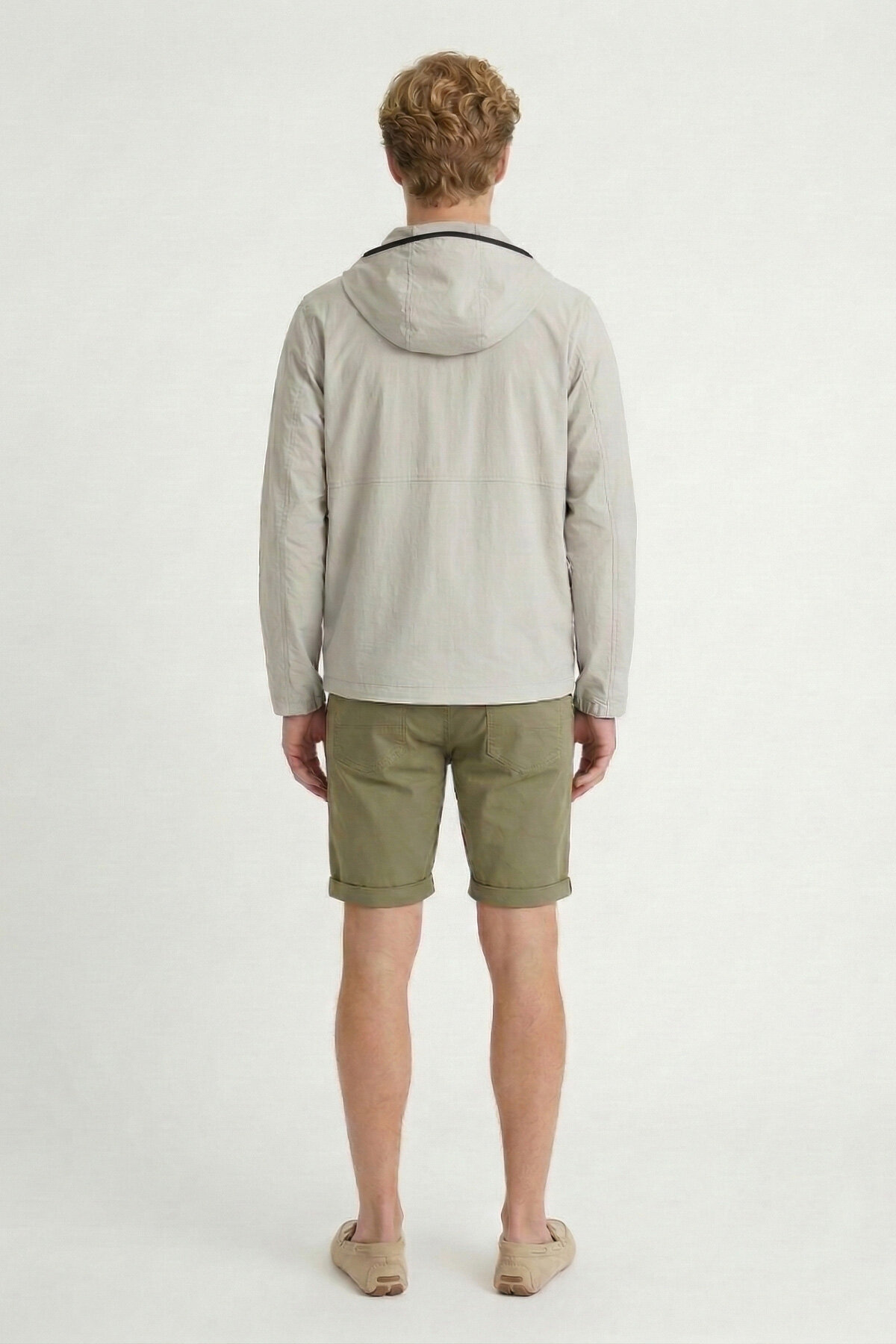 Taş Kapüşonlu Rüzgarlık Mont - 6