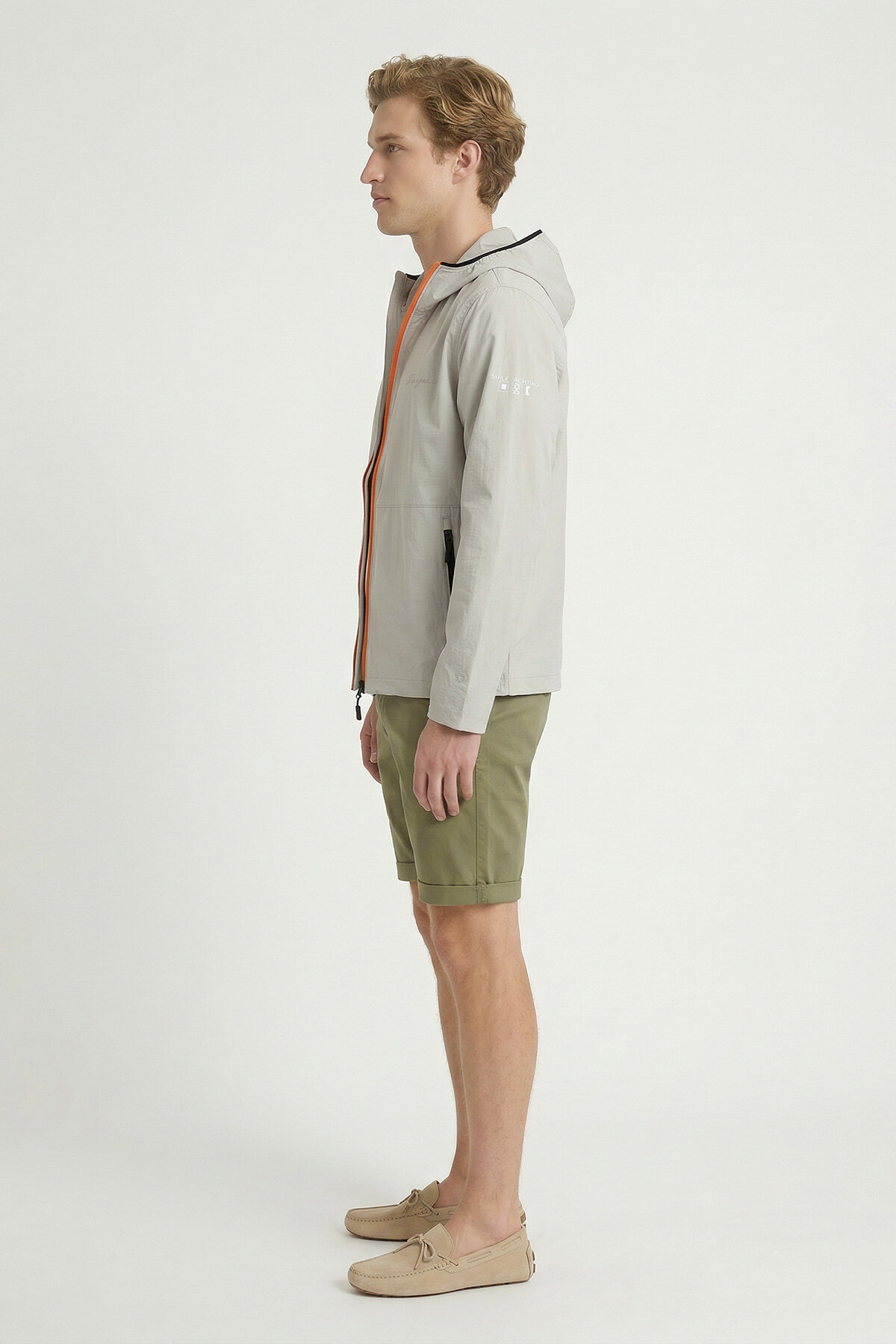 Taş Kapüşonlu Rüzgarlık Mont - 4