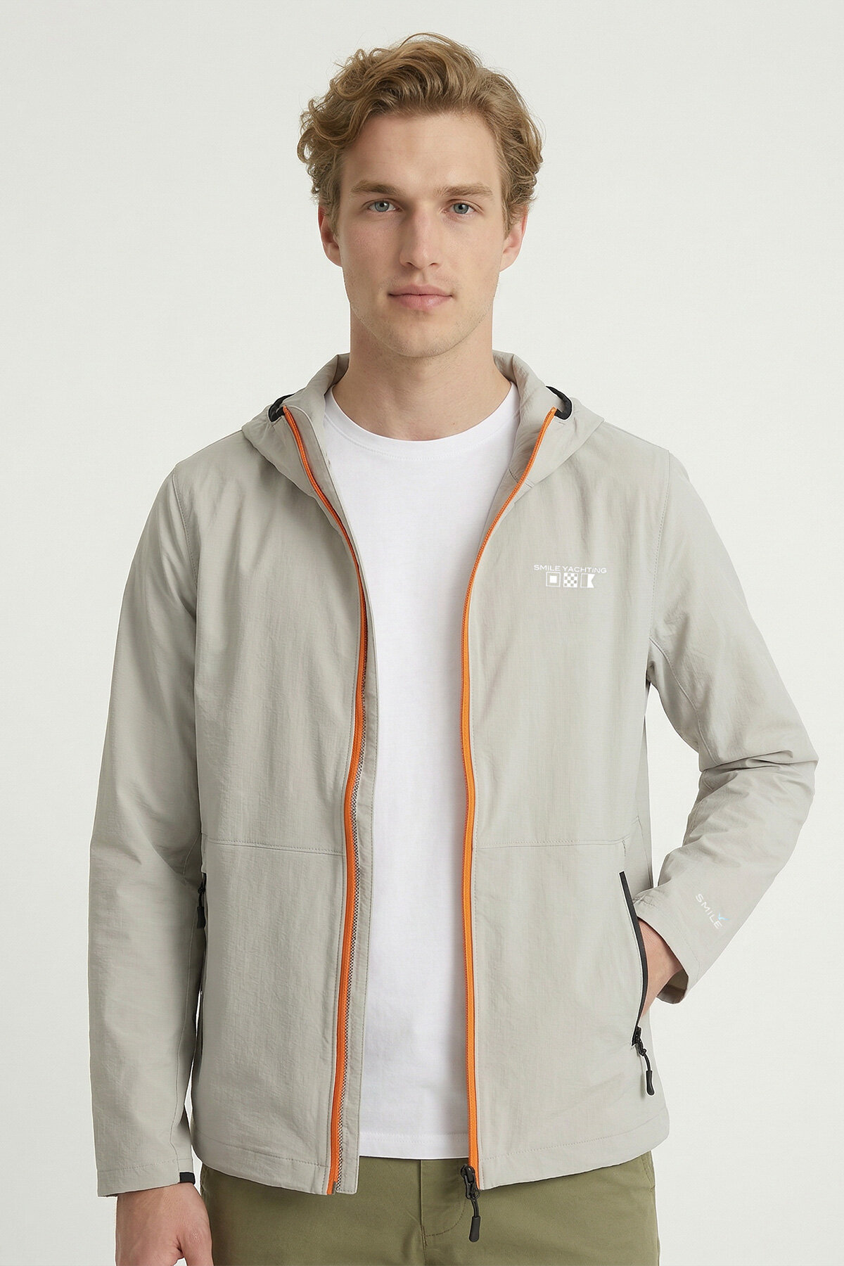 Taş Kapüşonlu Rüzgarlık Mont - 1