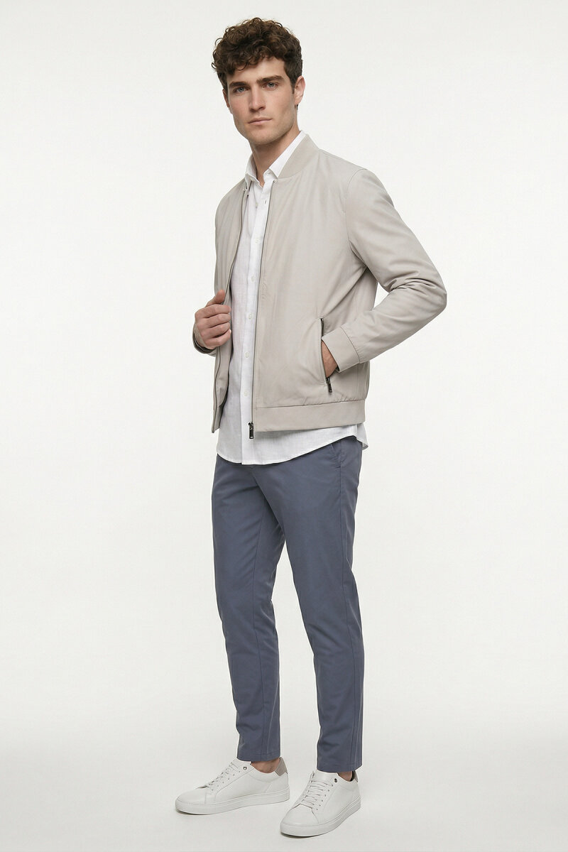 Taş Fermuarlu İnce Mont - 2