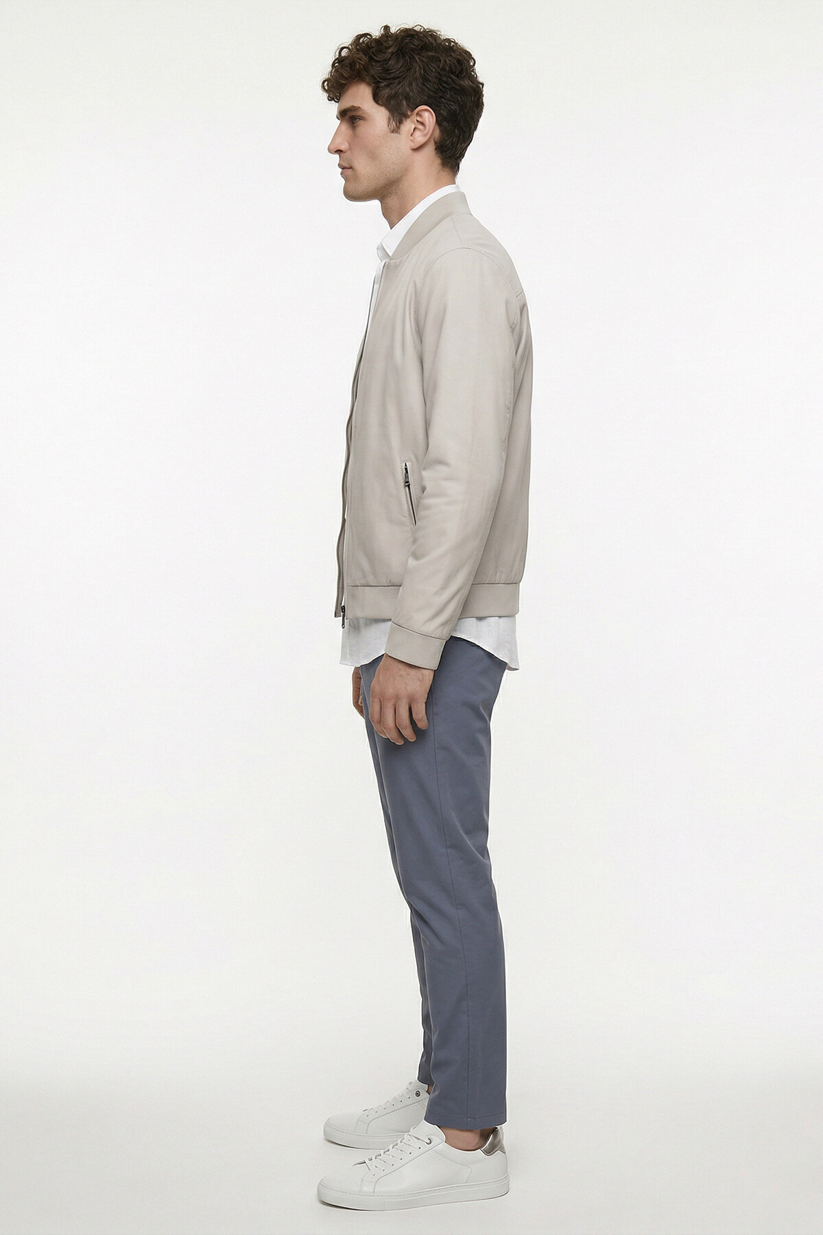 Taş Fermuarlu İnce Mont - 4