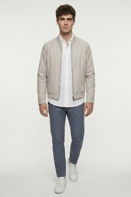 Taş Fermuarlu İnce Mont - 5