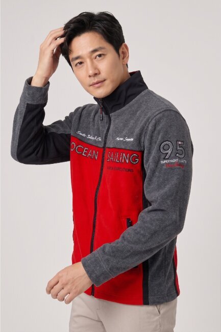 Antrasit - Kırmızı Sweatshirt - 1