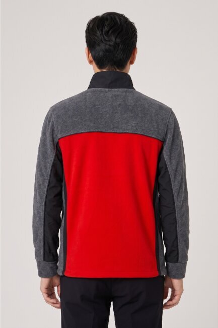 Antrasit - Kırmızı Sweatshirt - 3
