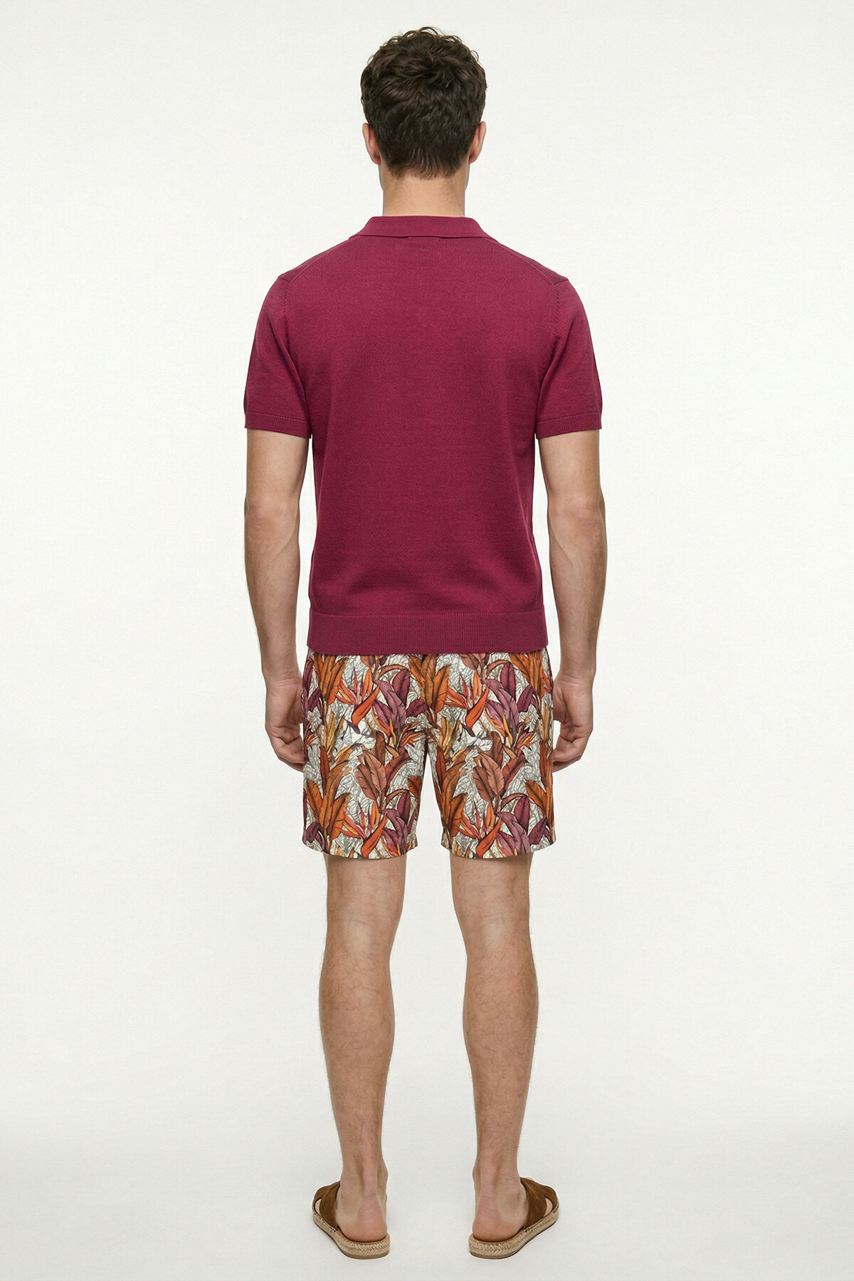 Pembe %100 Pamuk Polo Triko Tişört - 6