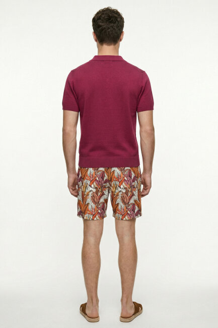 Pembe %100 Pamuk Polo Triko Tişört - 6