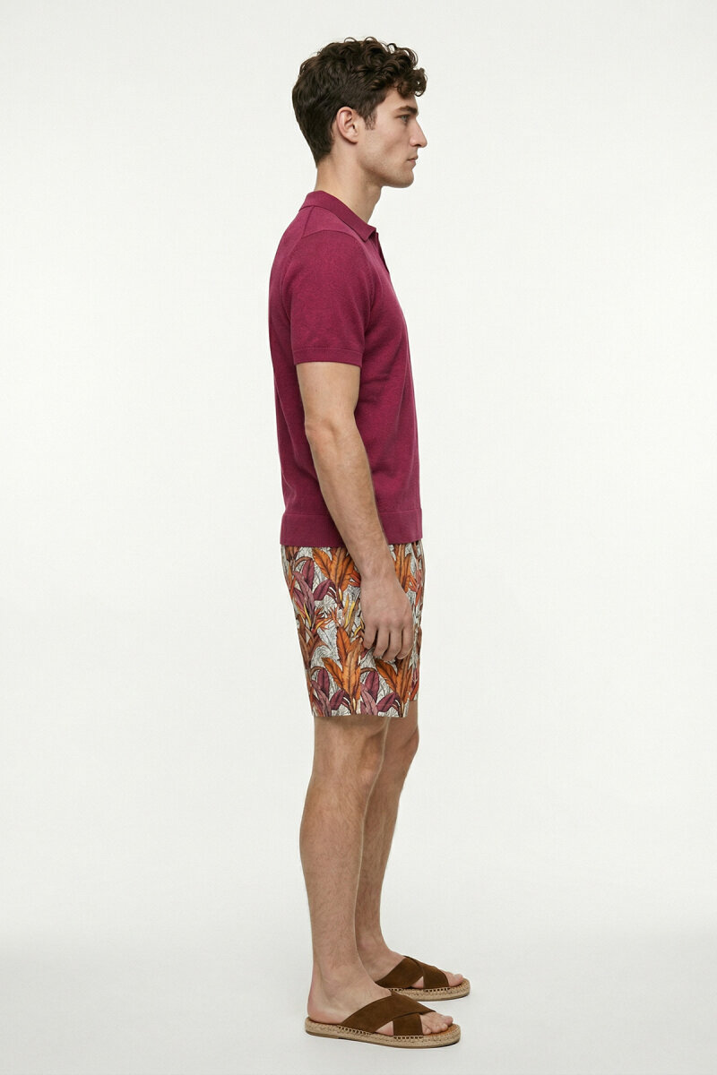 Pembe %100 Pamuk Polo Triko Tişört - 3