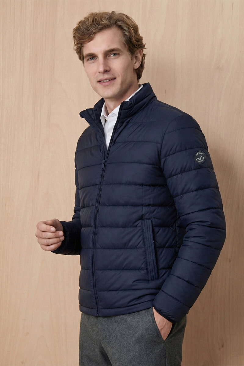 Navy Blue Puffer Jacket