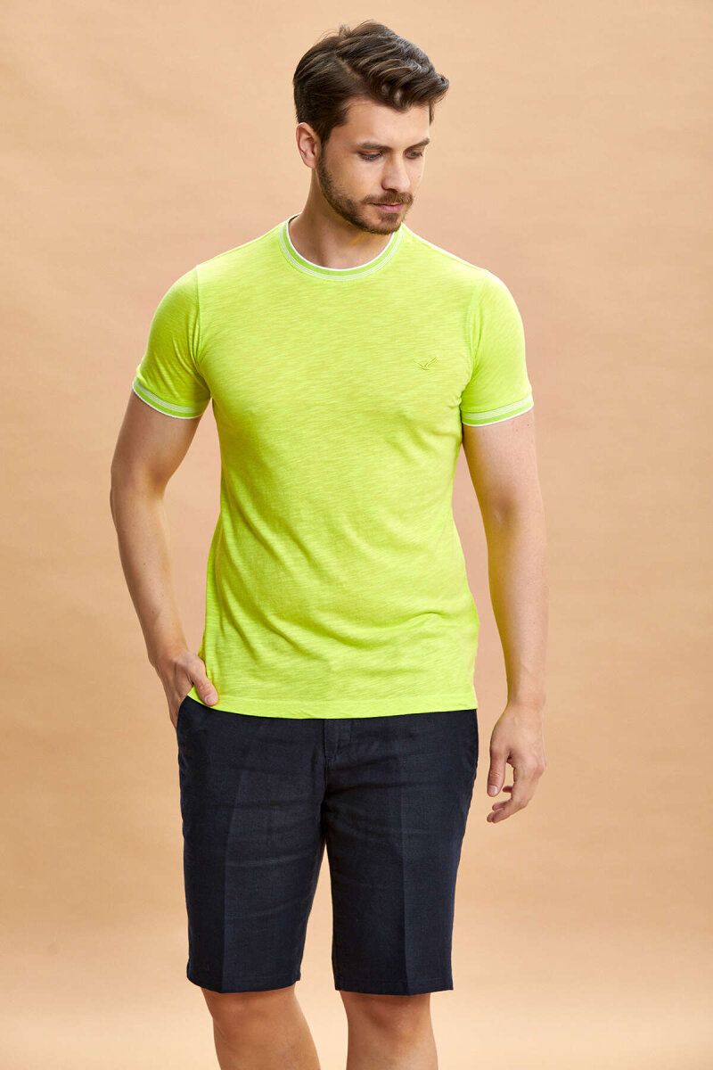 Neon Green Modal T-shirt - 4