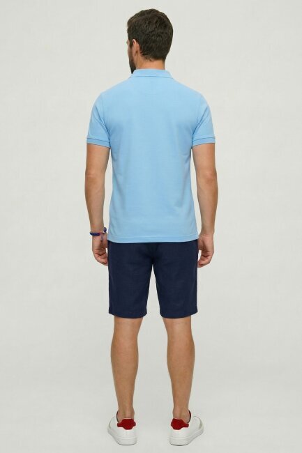 Blue 100% Cotton Polo T-shirt - 6