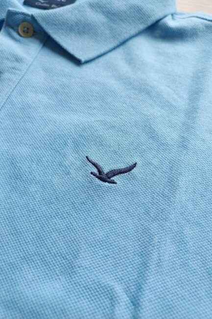 Blue 100% Cotton Polo T-shirt - 3