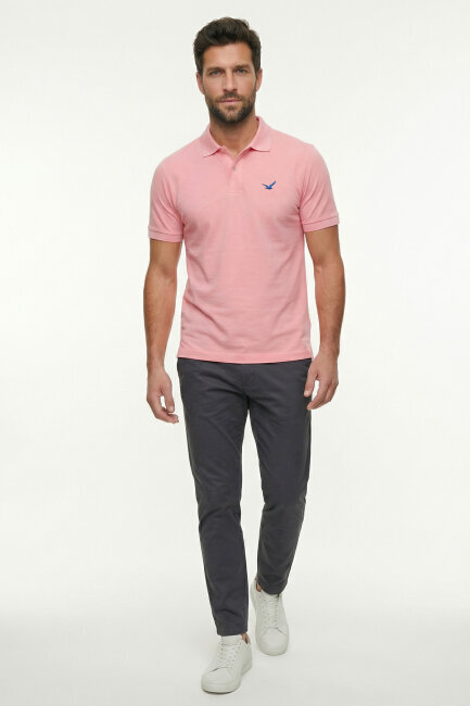 Pink 100% Cotton Polo T-shirt - 2