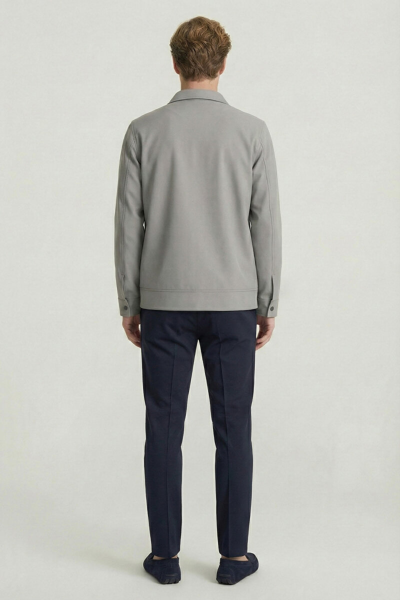 Bej Fermuarlı Mont - 6