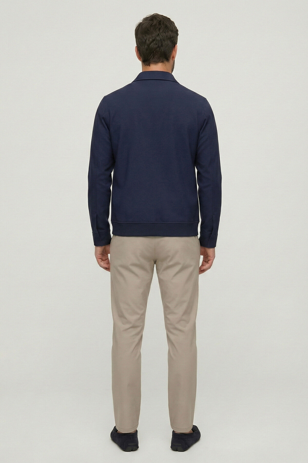 Lacivert Fermuarlı Mont - 6