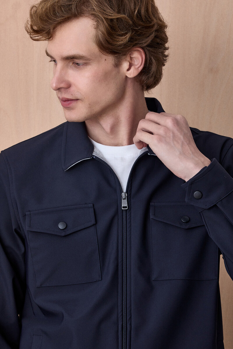 Lacivert Fermuarlı Mont (1)