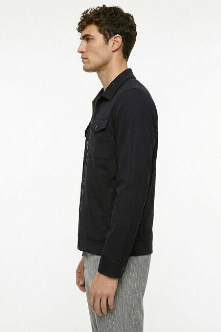 Siyah Fermuarlı Mont - 4