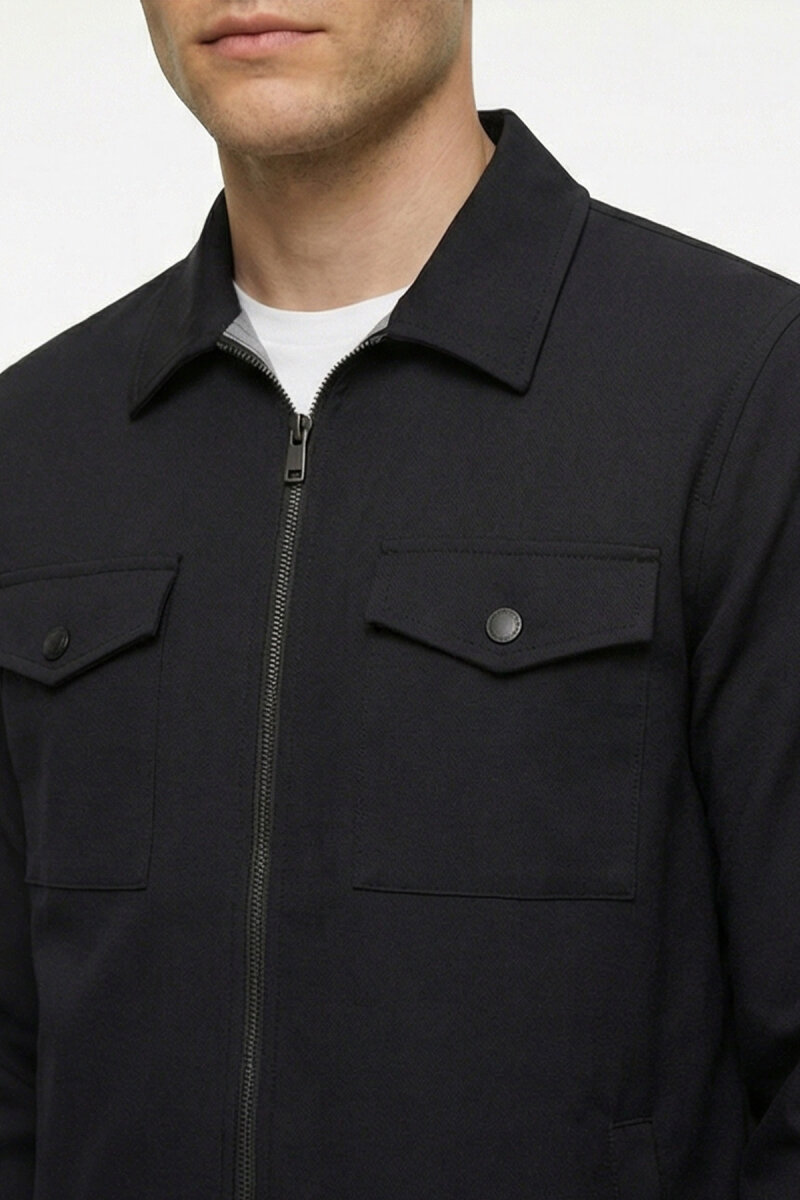 Siyah Fermuarlı Mont - 3