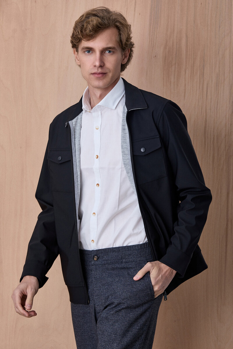 Siyah Fermuarlı Mont - 3