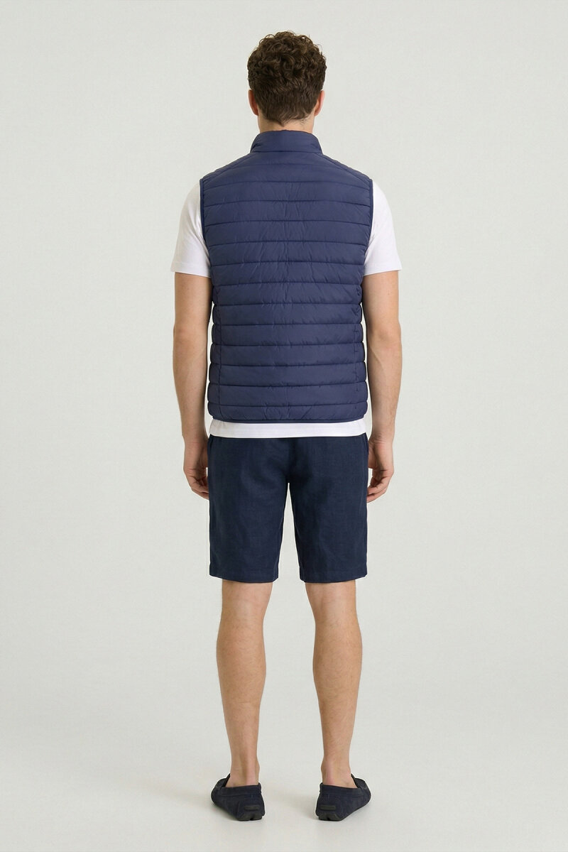 Navy Blue Puffer Vest - 6