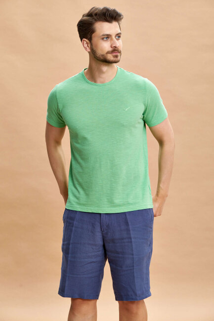Green 100% Cotton Basic T-shirt