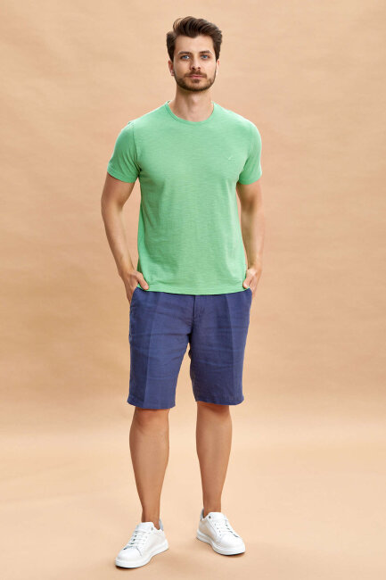 Green 100% Cotton Basic T-shirt - 3