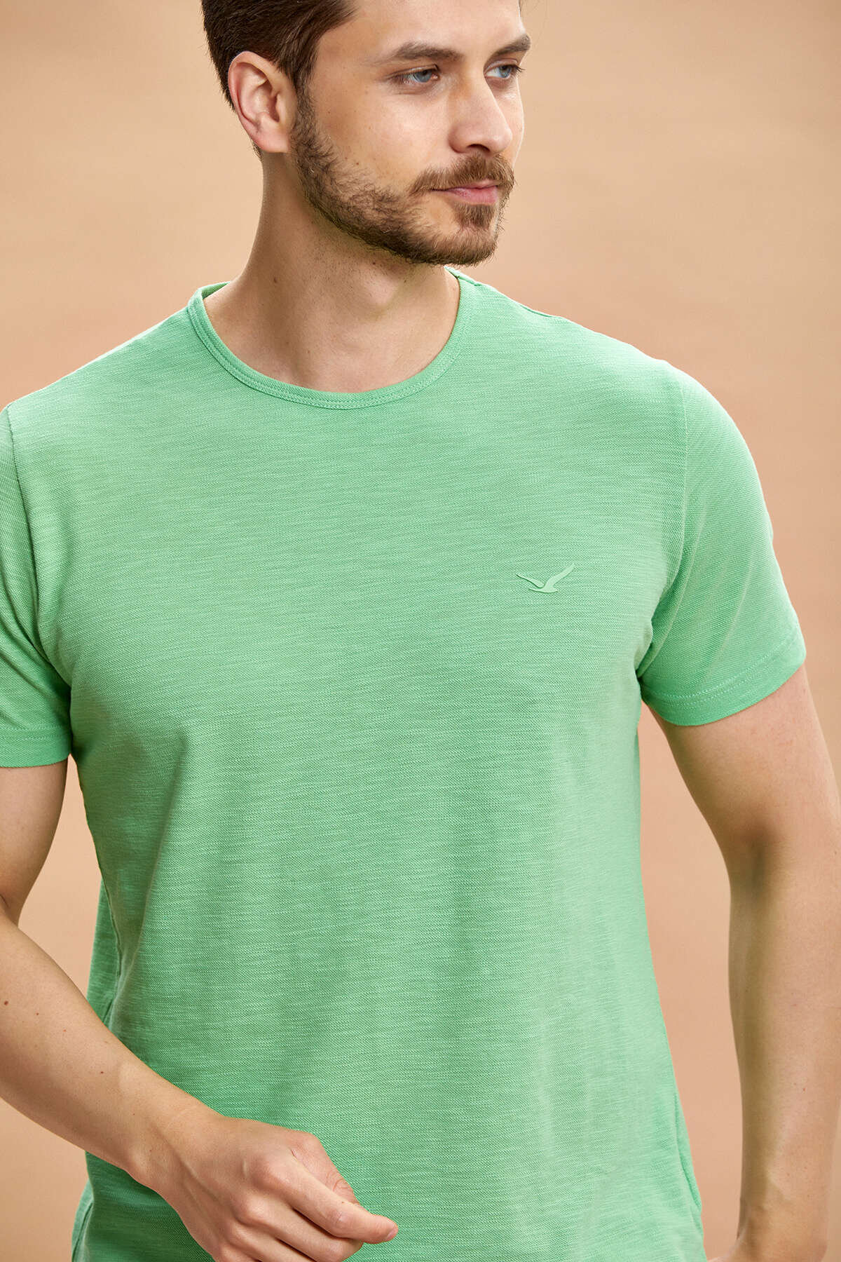 Green 100% Cotton Basic T-shirt - 4