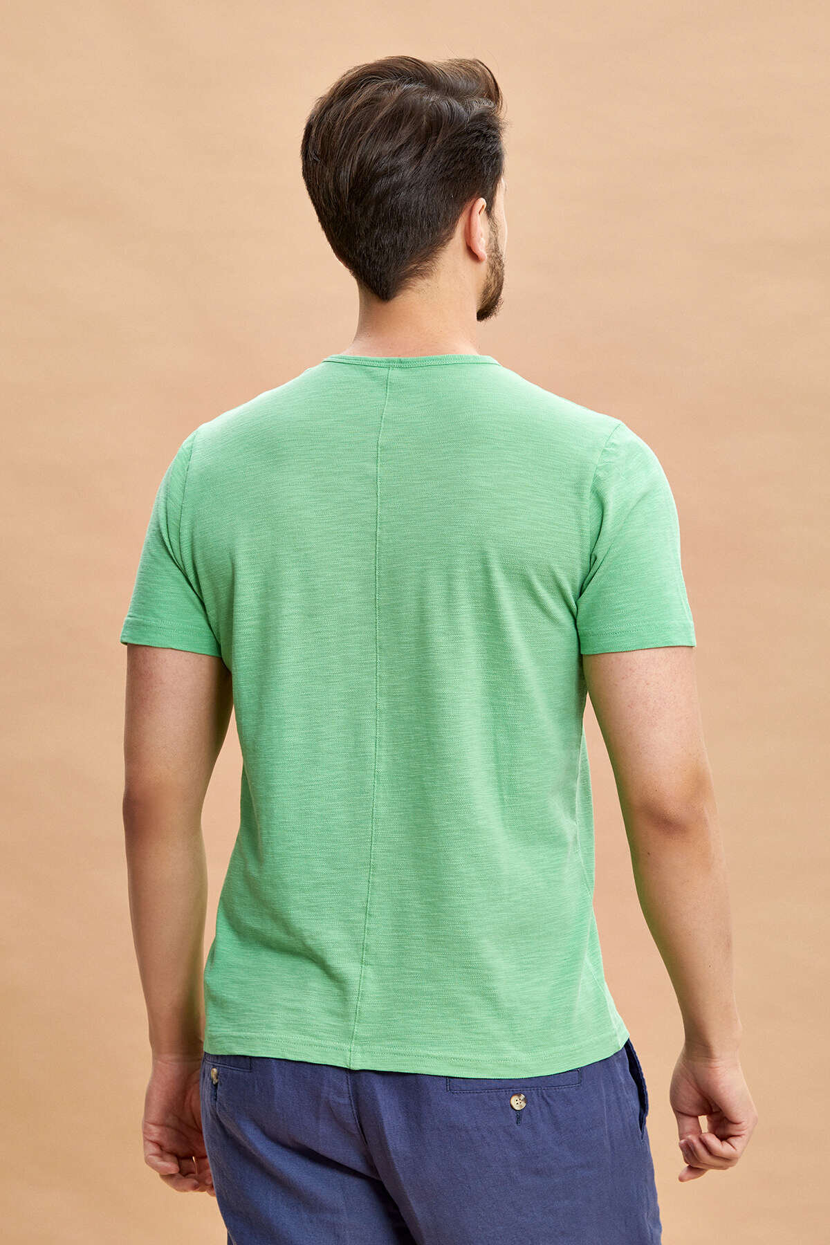 Green 100% Cotton Basic T-shirt - 6