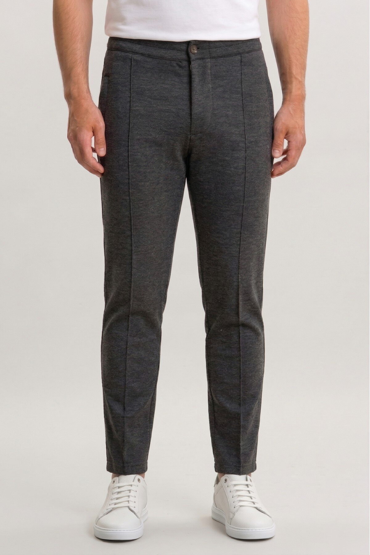 Antrasit Pamuklu Sweat Pantolon - 1