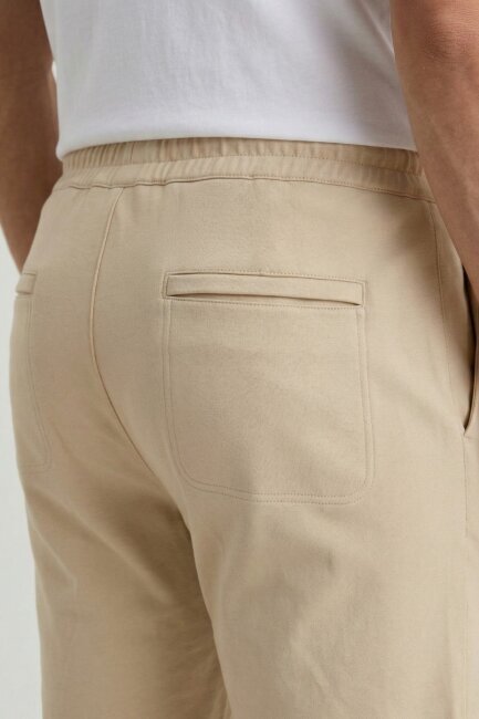 Bej Pamuklu Sweat Pantolon - 5