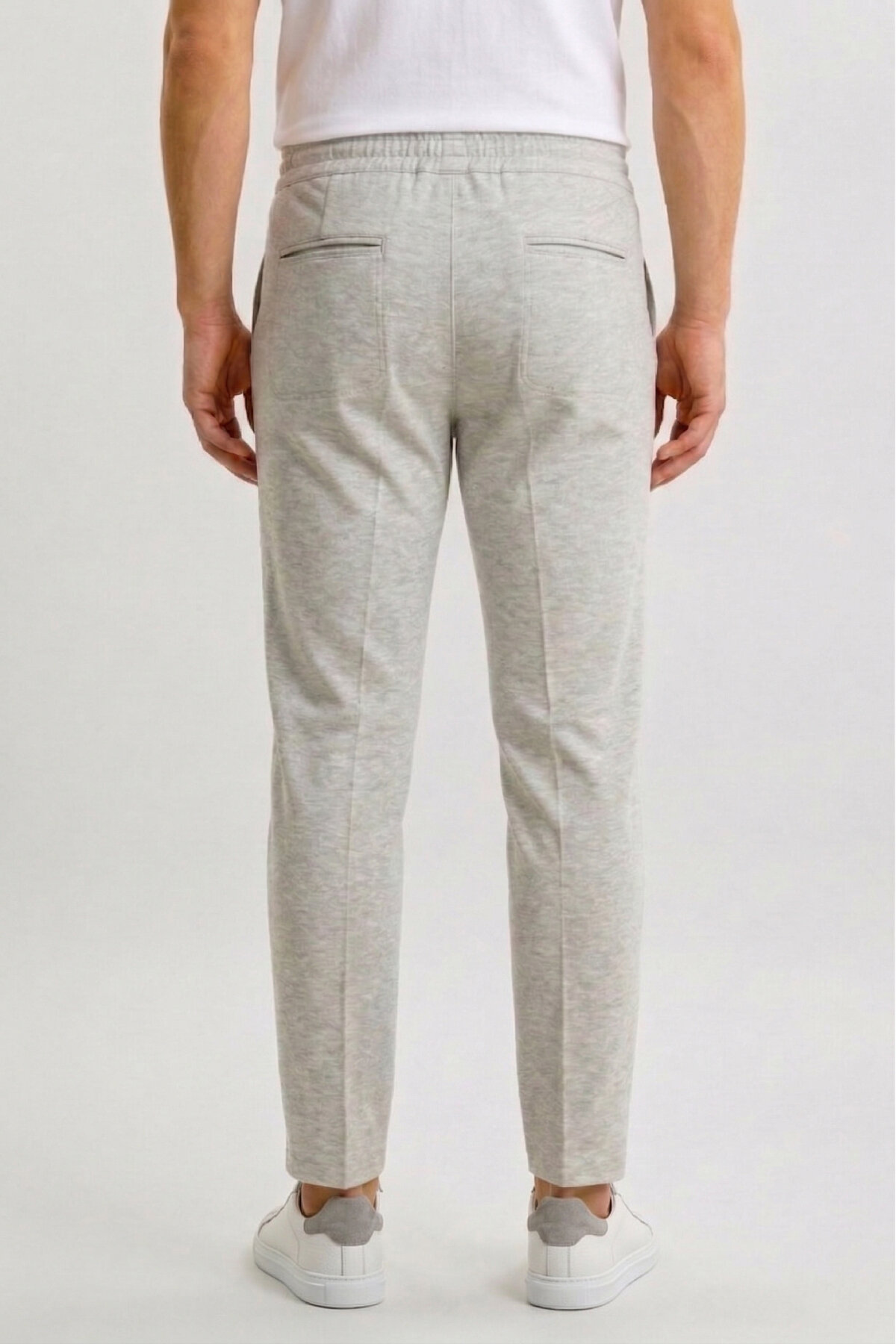 Gri Pamuklu Sweat Pantolon - 5