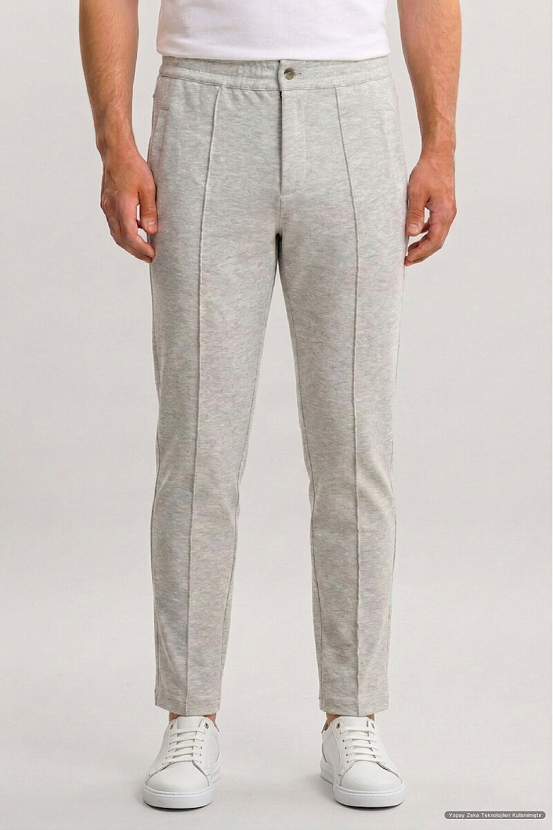Gri Pamuklu Sweat Pantolon