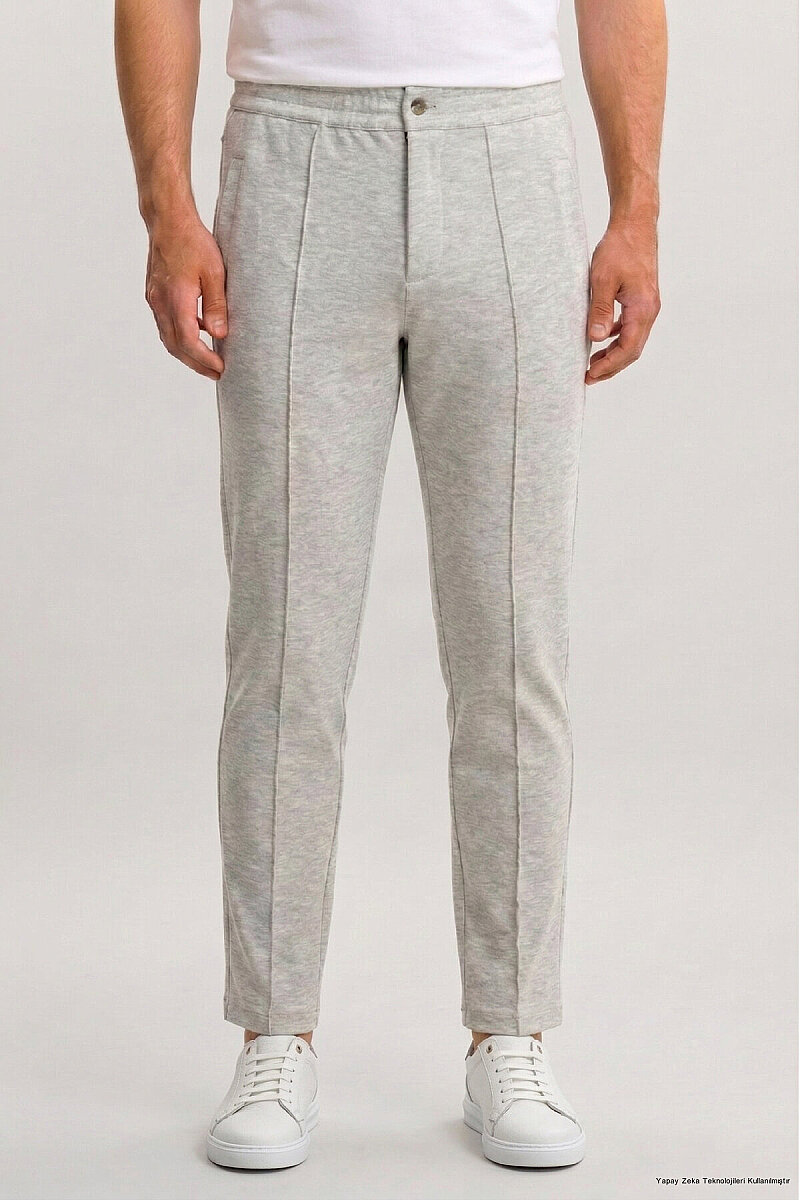 Gri Pamuklu Sweat Pantolon