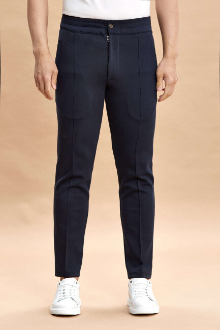 Lacivert Pamuklu Sweat Pantolon - 2