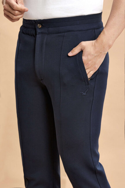 Lacivert Pamuklu Sweat Pantolon - 4