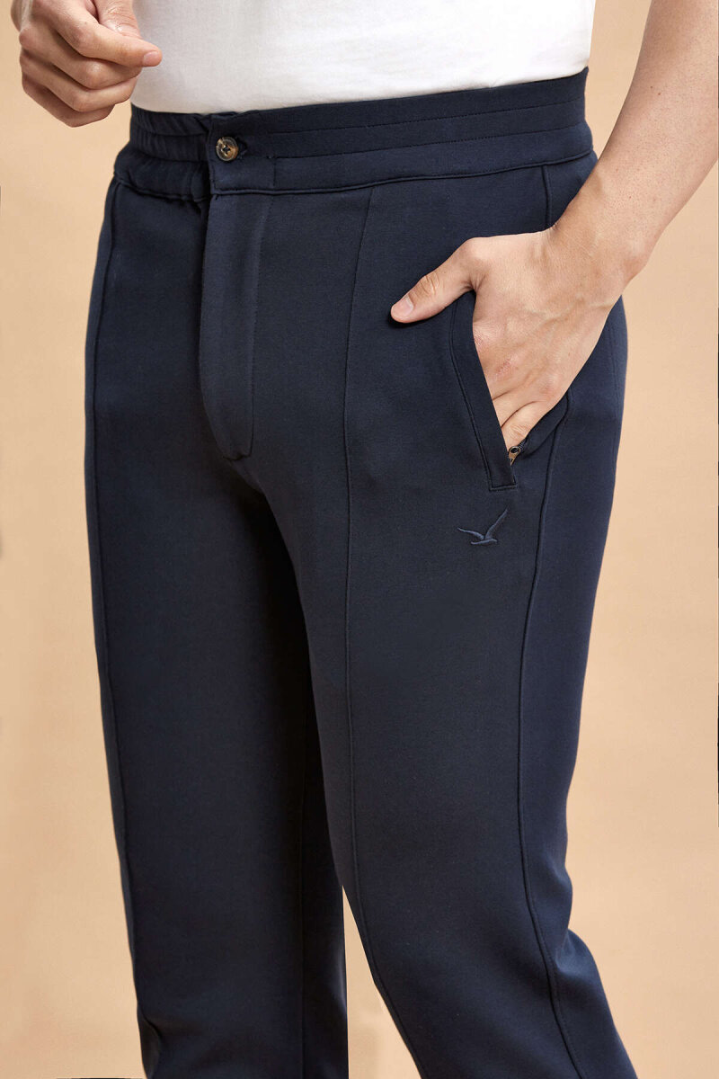 Lacivert Pamuklu Sweat Pantolon - 4