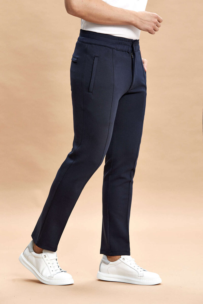 Lacivert Pamuklu Sweat Pantolon - 6