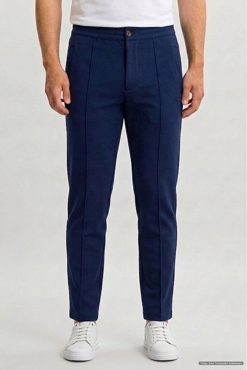 Lacivert Pamuklu Sweat Pantolon
