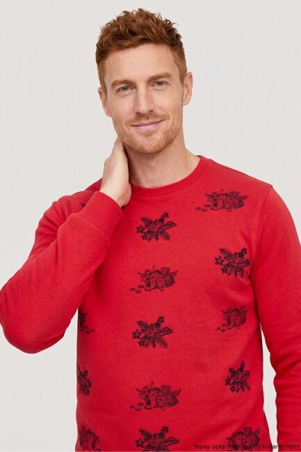 Fuşya %100 Pamuk Sweatshirt 