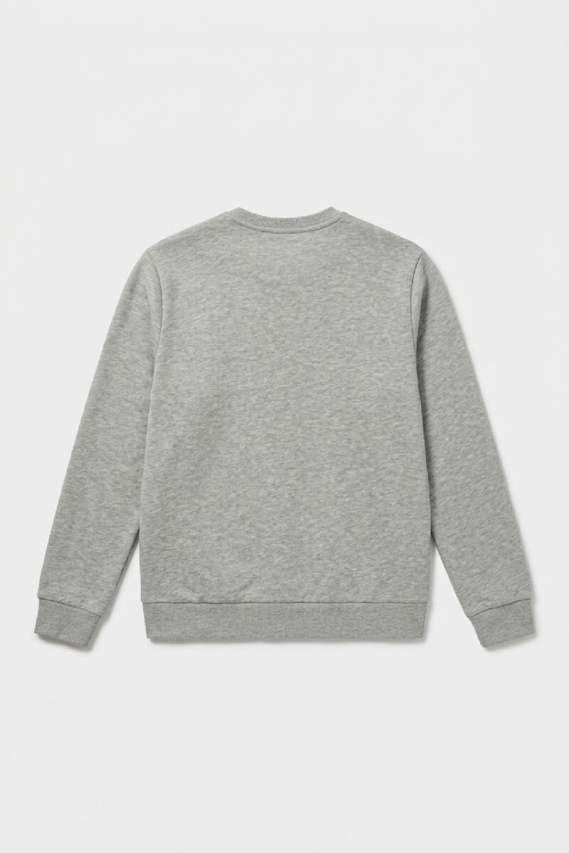 Gri Melanj %100 Pamuk Sweatshirt - 5