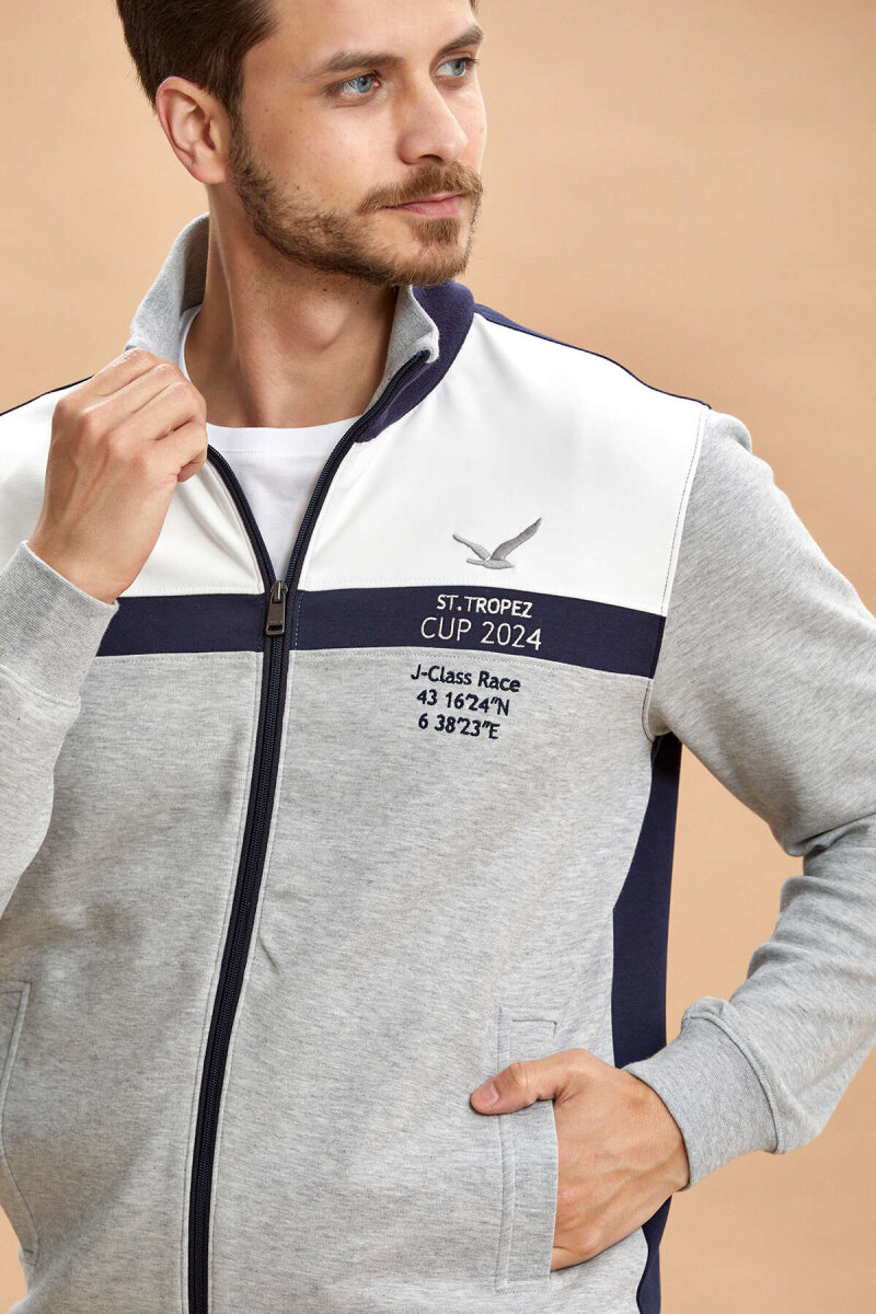 Gray Melange 100% Cotton Sweatshirt - 5