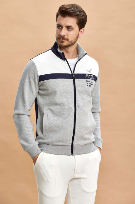 Gray Melange 100% Cotton Sweatshirt - 6